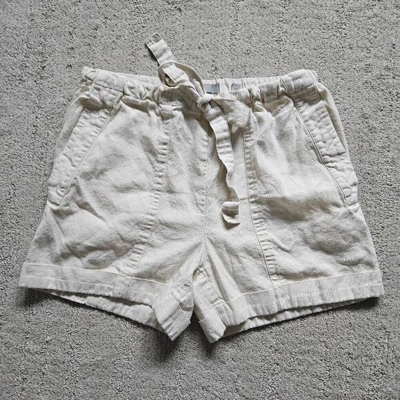 Vince Linen Silk Blend Shorts Size Small in Cream - Picture 1 of 6